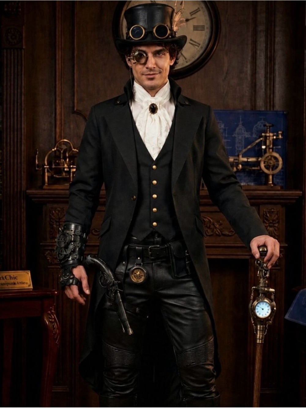 DarcChic GOTHIC TAILCOAT JACKET NEW Steampunk Victorian Coat+Vest Costume 3XL